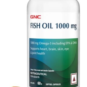 GNC Triple Strength Fish Oil 1500mg Omega-3 with 900mg EPA & DHA | 60 Softgels