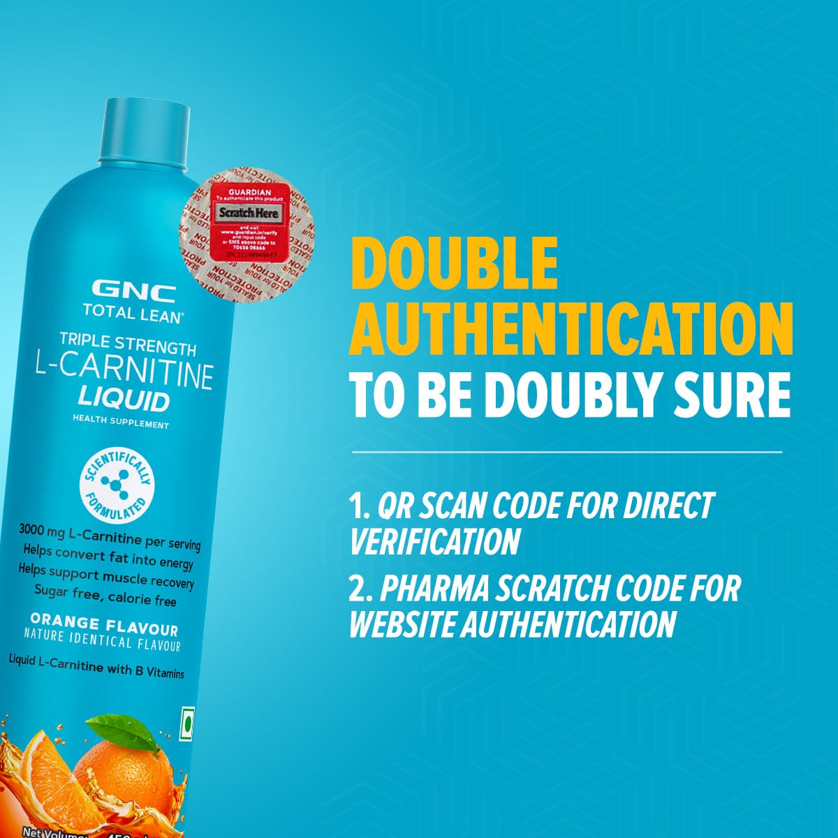 GNC Liquid L-Carnitine 3000mg | Triple Strength Formula | Converts Fat to Energy & Supports Lean Muscle | Fast-Acting for Weight Loss & Recovery | 450 ML | 30 Servings | Orange - Image 4